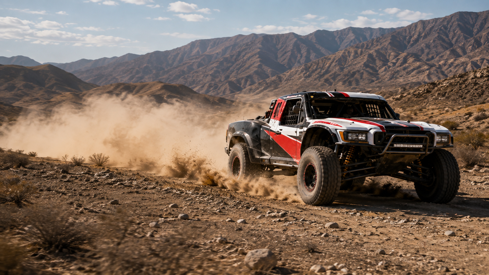 Trophy Truck compitiendo en terreno de San Luis