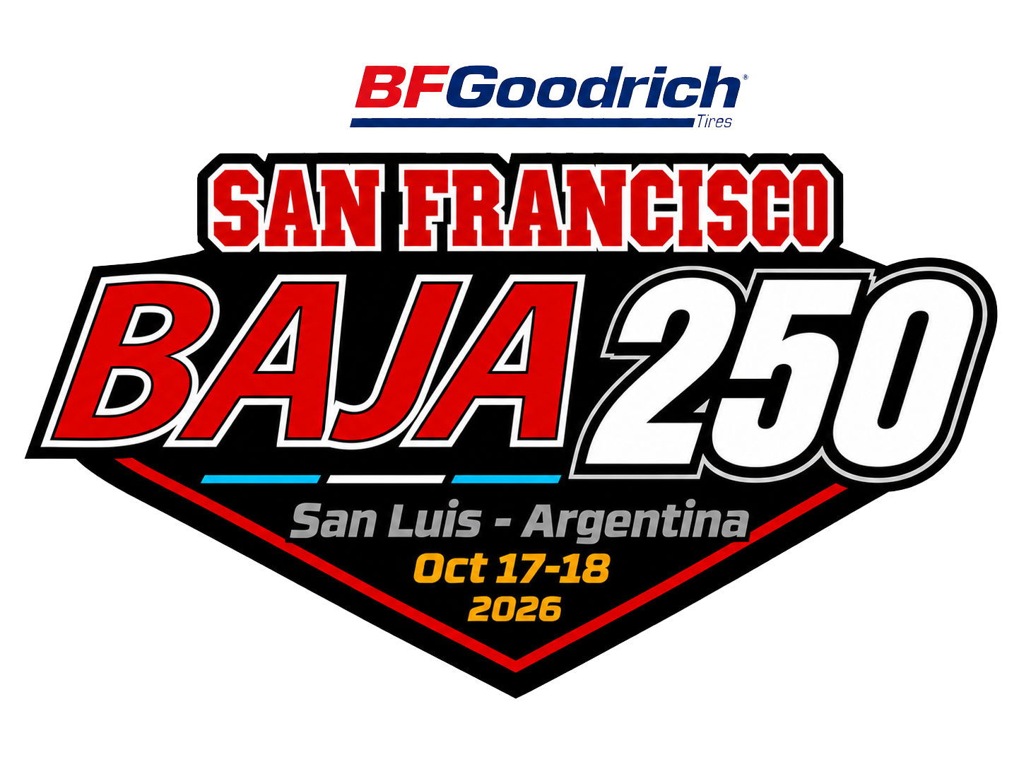 Logotipo oficial Baja 250 San Francisco, San Luis, Argentina